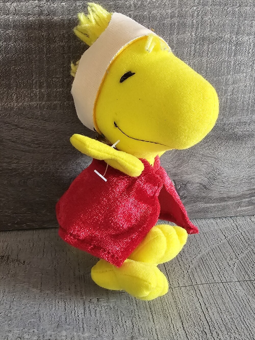 Peanuts Woodstock as King Plush No Tag Gold Rubbed Off Crown 6"